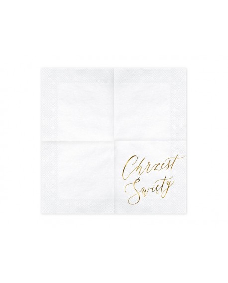 Holy Baptism napkins, 20 pcs. Metallic inscription