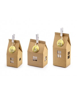 Adventní kalendář 24 KRAFT HOUSES, papír