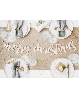 Girlanda Baner Merry Christmas Drewniany 87 cm