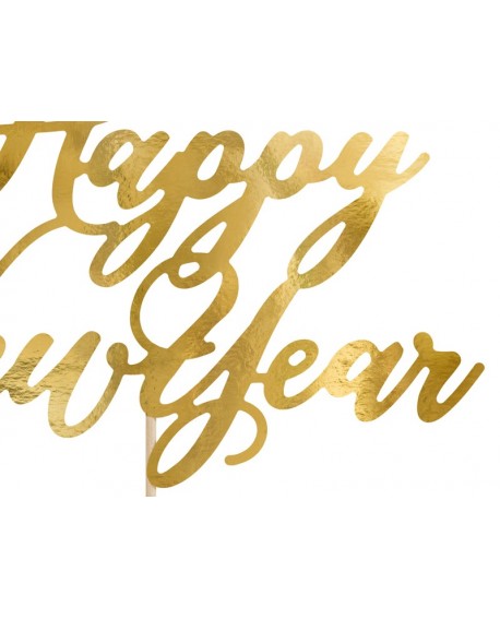 Happy New Year Topper GOLD Cake decoration
