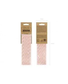 Papierstrohhalme 10Stk Streifen, gold Papierstrohhalme 10Stk Streifen, gold