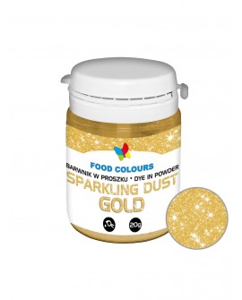 Barwnik pyłkowy FC SPARKLING Gold 20g Złoty brokat Barwnik pyłkowy FC SPARKLING Gold 20g Złoty brokat