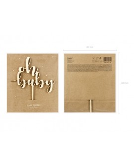 Topper drewniany Oh Baby Roczek na tort