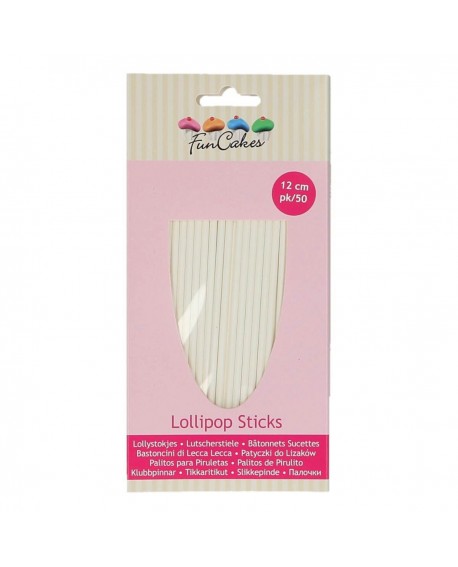 Tyčinky na lízátka 12 cm - 50 ks papíru Fun Cakes