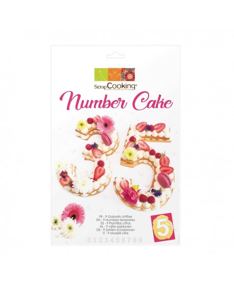 Number Cake Schablonen Zahlen 28 cm knusprige Schichttorte