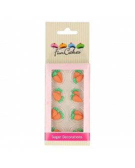 Dekoracje cukrowe 12 szt. MARCHEWKI
