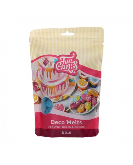 Dropsy czekoladowe FunCakes Deco Melts, niebieskie, 250 g