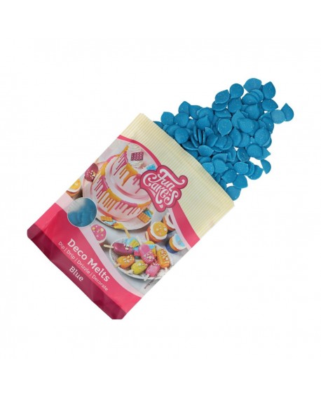 Dropsy czekoladowe FunCakes Deco Melts, niebieskie, 250 g