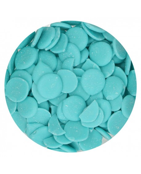 Dropsy czekoladowe FunCakes Deco Melts, błękitnyNE, 250 g
