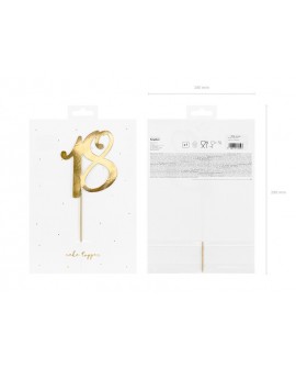 Topper "Happy Birthday" ZŁOTY Ozdoba na tort Topper "Happy Birthday" ZŁOTY Ozdoba na tort