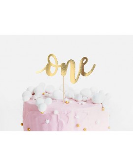 Topper ONE Gold Torte Ornament Geburtstag Party Topper ONE Gold Torte Ornament Geburtstag Party
