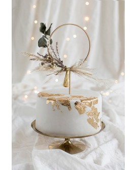 Kreis Topper natürlichen hölzernen Kuchen Hoop Dekoration