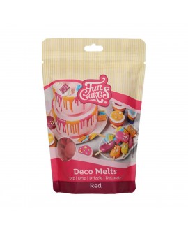 Dropsy czekoladowe FunCakes Deco Melts, czerwone, 250 g