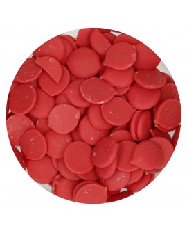 Dropsy czekoladowe FunCakes Deco Melts, czerwone, 250 g