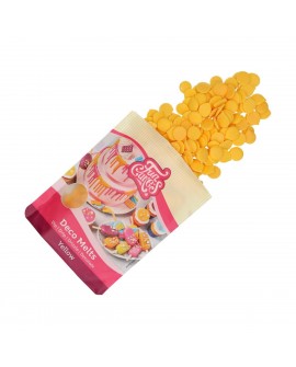 Dropsy czekoladowe FunCakes Deco Melts, żółte, 250 g