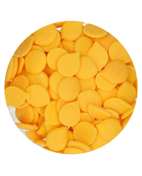 Dropsy czekoladowe FunCakes Deco Melts, żółte, 250 g