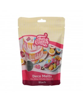 Dropsy czekoladowe FunCakes Deco Melts, czarne, 250 g