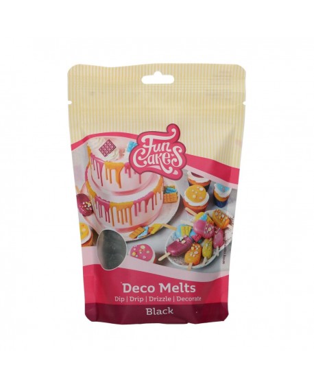 Dropsy czekoladowe FunCakes Deco Melts, czarne, 250 g