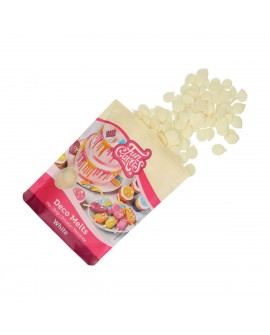 Dropsy czekoladowe FunCakes Deco Melts, białe 250g bez barwnika