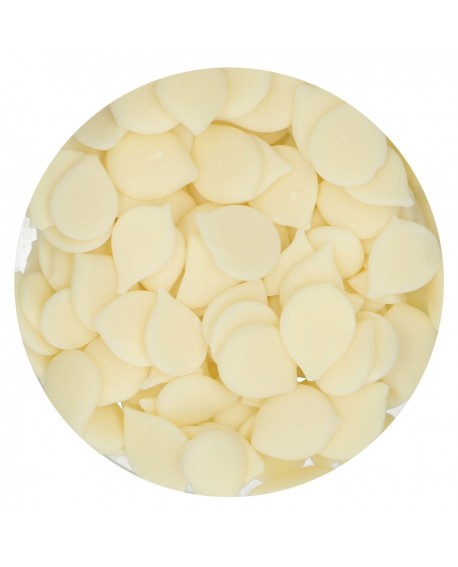 Dropsy czekoladowe FunCakes Deco Melts, białe 250g bez barwnika