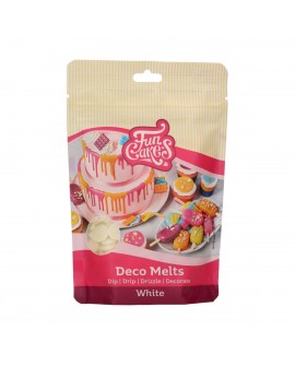 Dropsy czekoladowe FunCakes Deco Melts, białe 250g bez barwnika