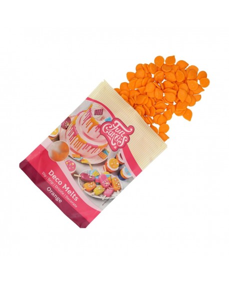 FC Deco Melts Schokotropfen ORANGE 250g