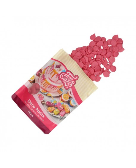 Dropsy czekoladowe FunCakes Deco Melts, różowe, 250 g