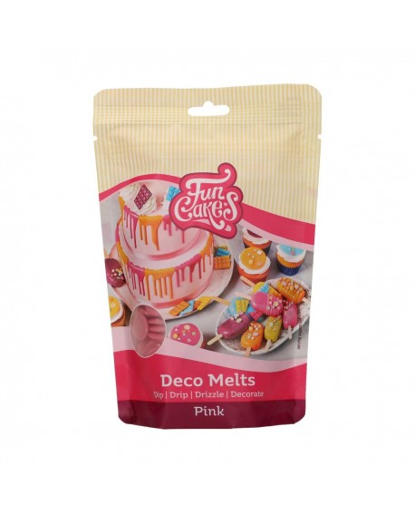 Dropsy czekoladowe FunCakes Deco Melts, różowe, 250 g