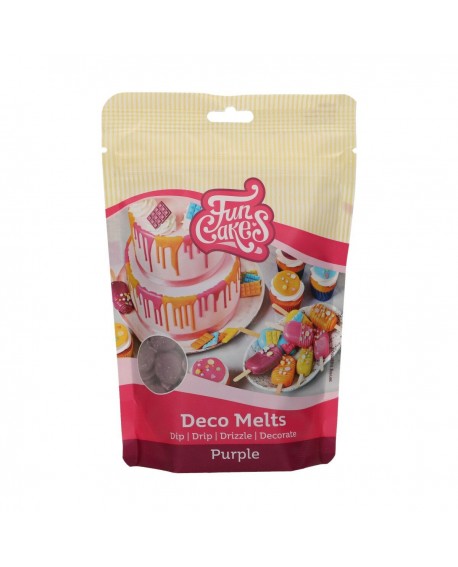 Dropsy czekoladowe FunCakes Deco Melts, fioletowe, 250 g