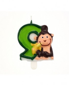 Zoo number candle 9