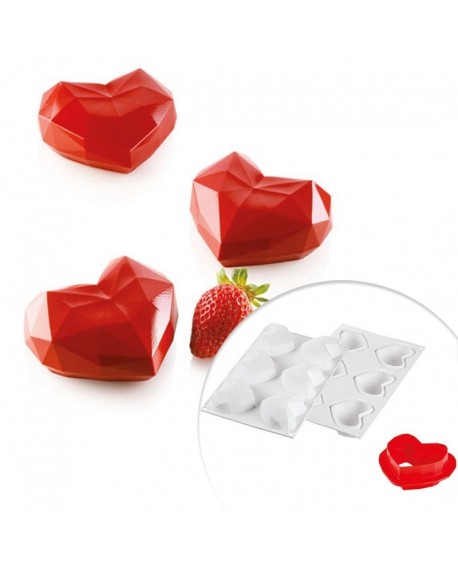3D szilikon forma AMORINI ORIGAMI 74 mm Silikomart 6 nyílású monoportions