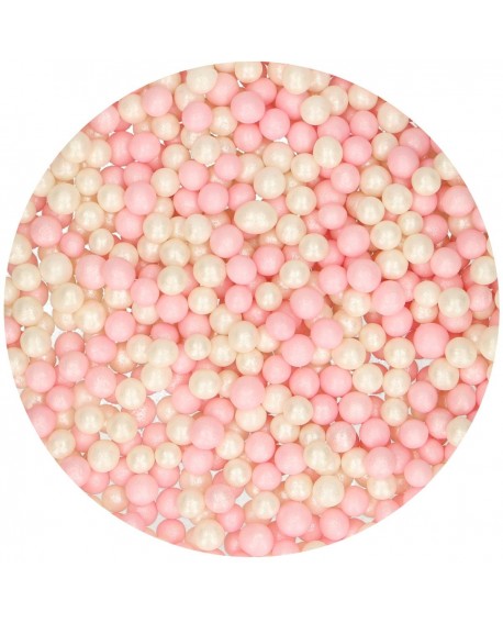 FC sprinkles WHITE/pink soft pearls