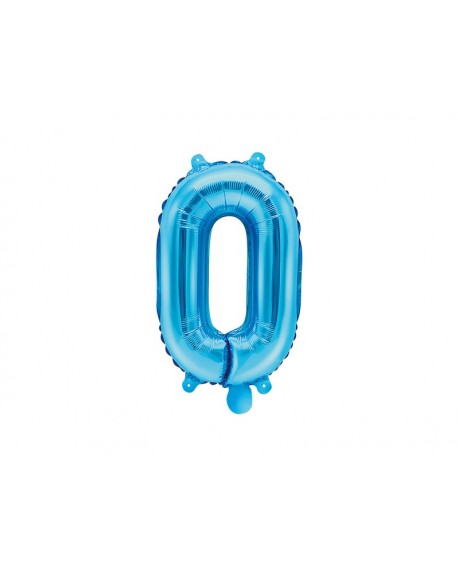 Folienballon 35 cm BLAU Nummer 0
