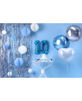 Balon foliowy 35 cm NIEBIESKI Cyfra 0