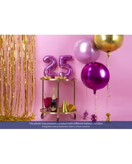 Folienballon 35 cm C ROSA Nummer 0