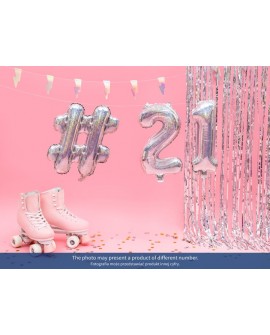 Balon foliowy 35 cm HOLOGRAFICZNY Cyfra 9