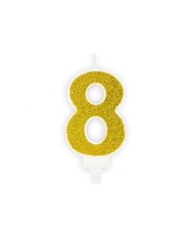 Kerze PD 8 GOLD