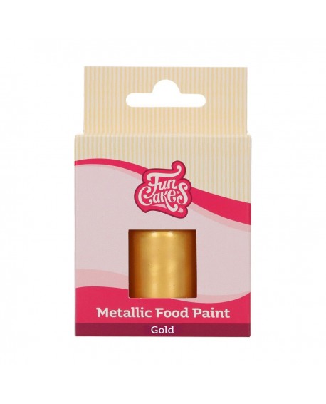 Metalická zlatá farba Fun Cakes 30ml